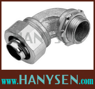 Liquid-Tight-Connector-90-Degree-Angle-Malleable-Iron